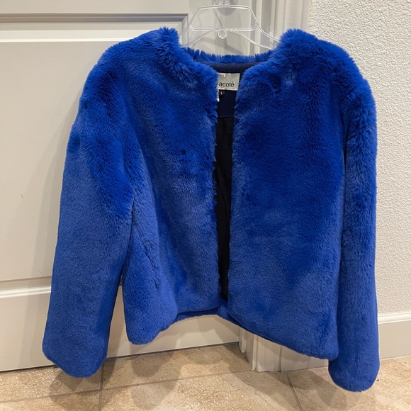 Anthropologie Acote Légendes Faux Fur Jacket Size Large - Picture 5 of 7